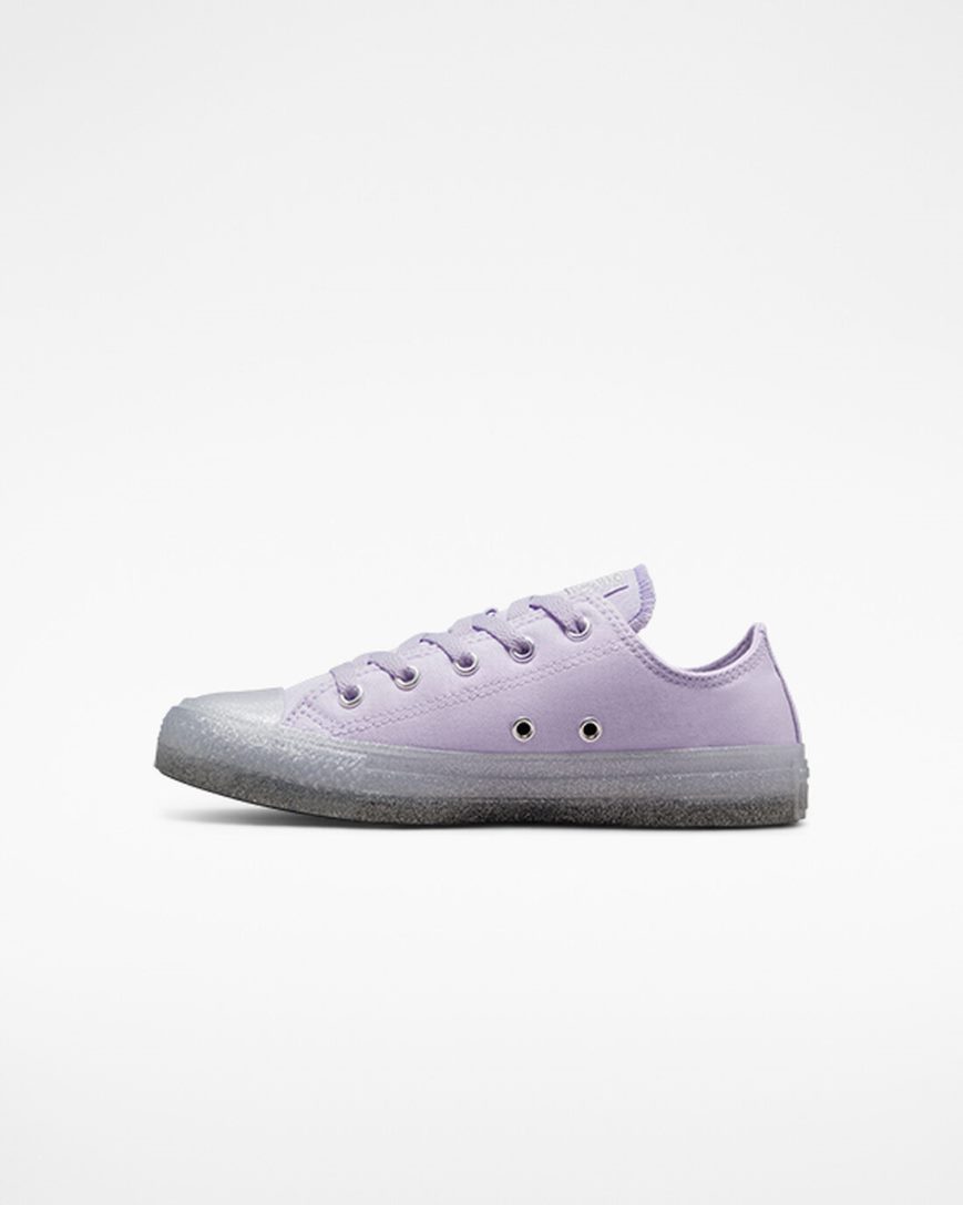 Tenis Converse Chuck Taylor All Star Glitter Cano Baixo Menino Roxo Roxo | PT K08154P